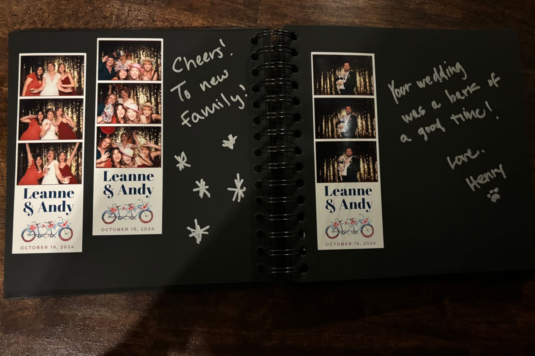 Scrapbook page with a playful message