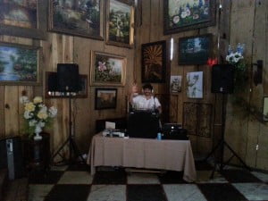 View of the DJ before the wedding.