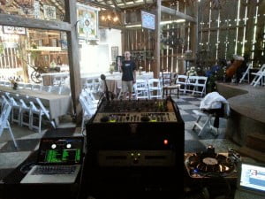 DJ's view of the room before the wedding.