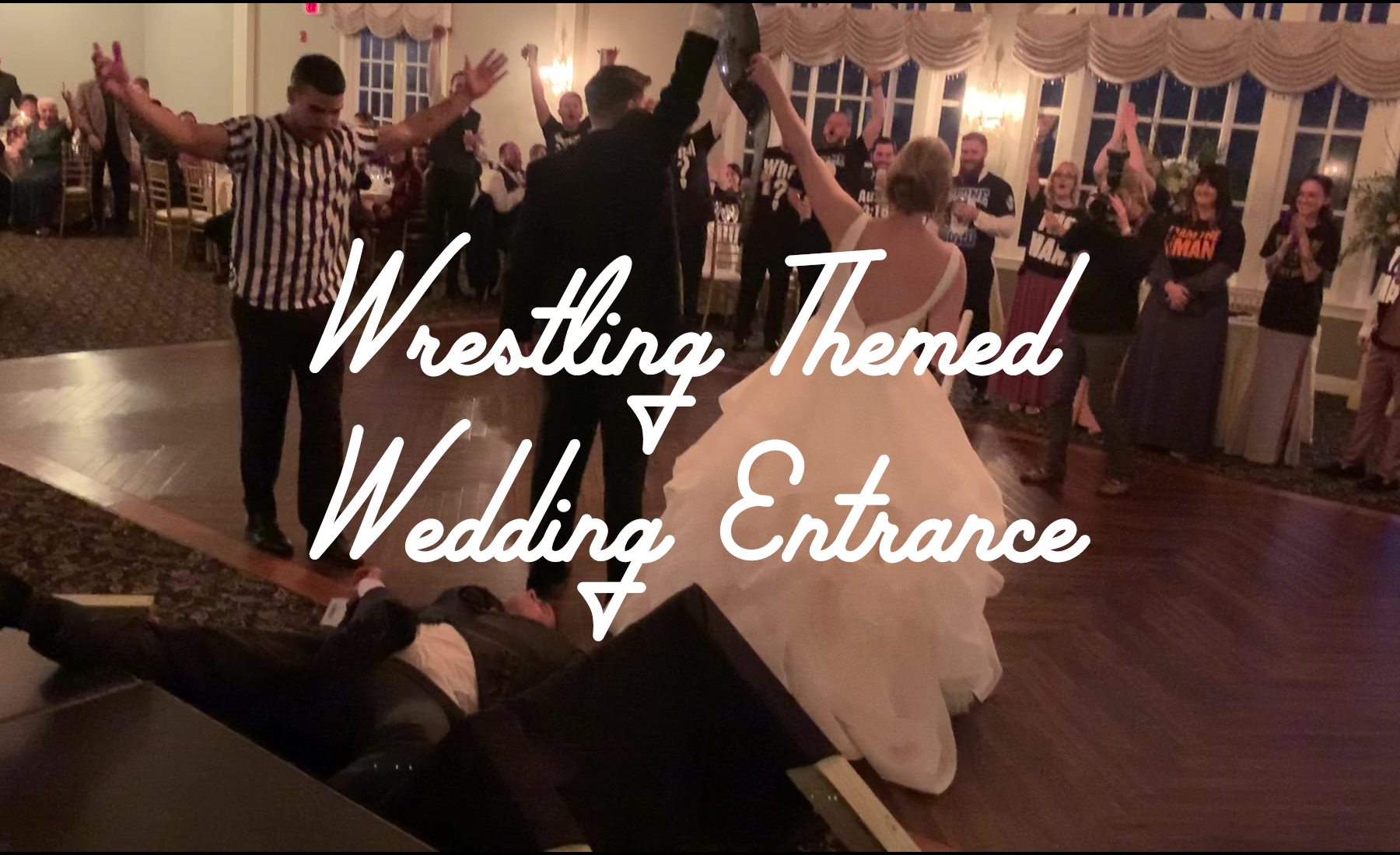 wrestling themed wedding entrance glorious domination feature image